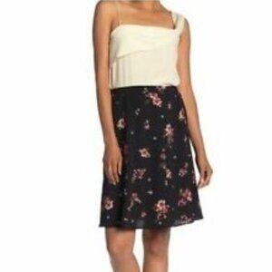 Bobeau Floral Midi Skirt